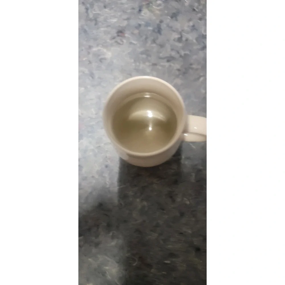 Starbucks 2004 Two-Tone‎ White Silver and Rubber Bottom Coffee Tea Mug